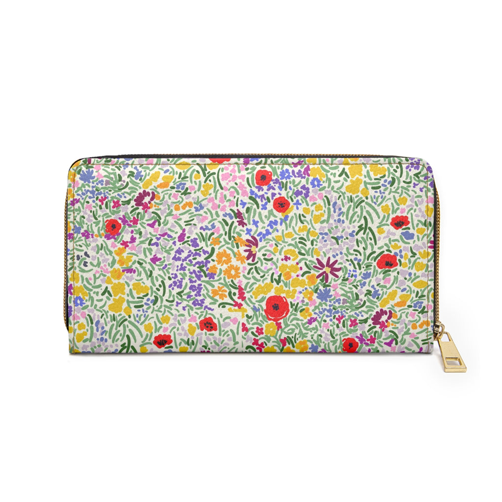 Copy of Copy of Floral Meadow Zipper Wallet — Colorful Wildflower Print Wallet