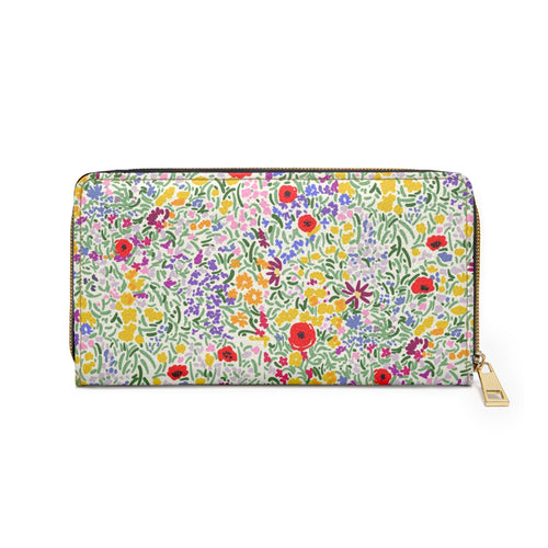 Copy of Copy of Floral Meadow Zipper Wallet — Colorful Wildflower Print Wallet