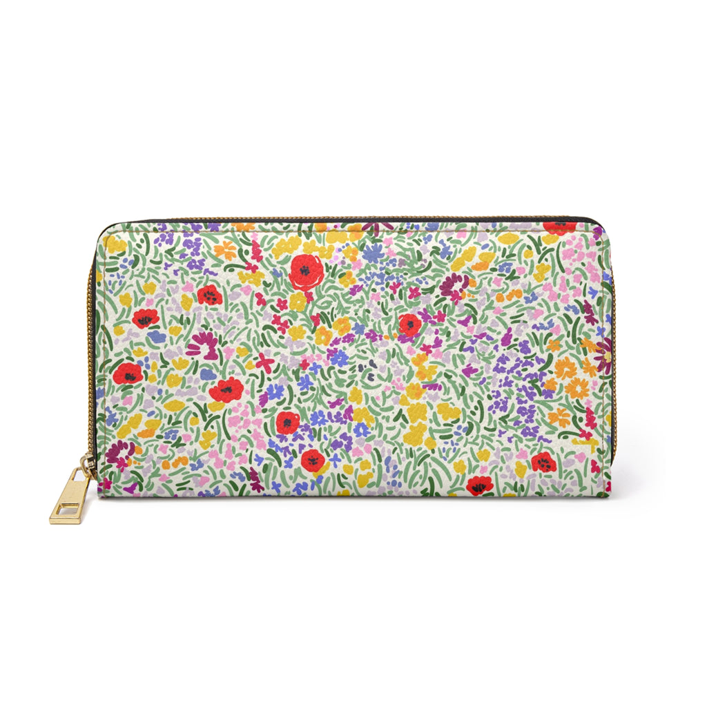 Copy of Copy of Floral Meadow Zipper Wallet — Colorful Wildflower Print Wallet