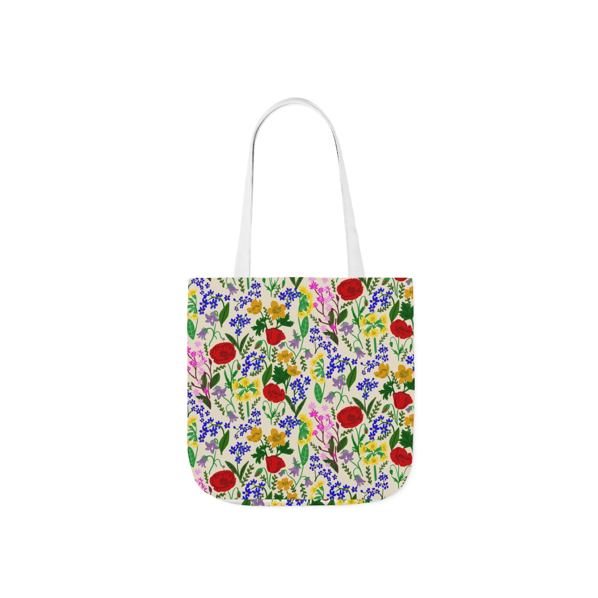 WENDIKO Canvas Tote Bag Cottage English Wildflower Floral