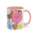 WENDIKO Summer House Floral Design Accent Coffee Mug, gift for mom, sister or bestie.