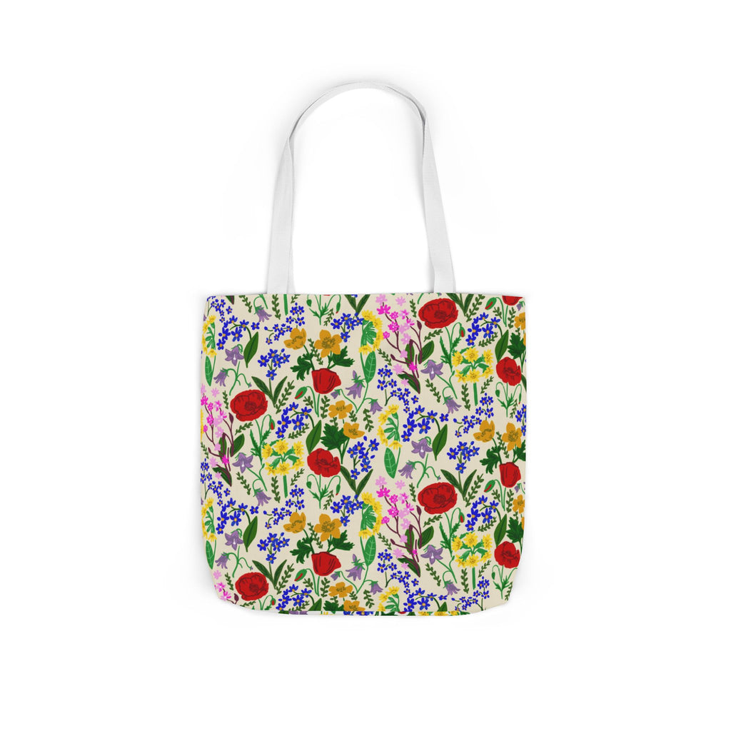 WENDIKO Canvas Tote Bag Cottage English Wildflower Floral