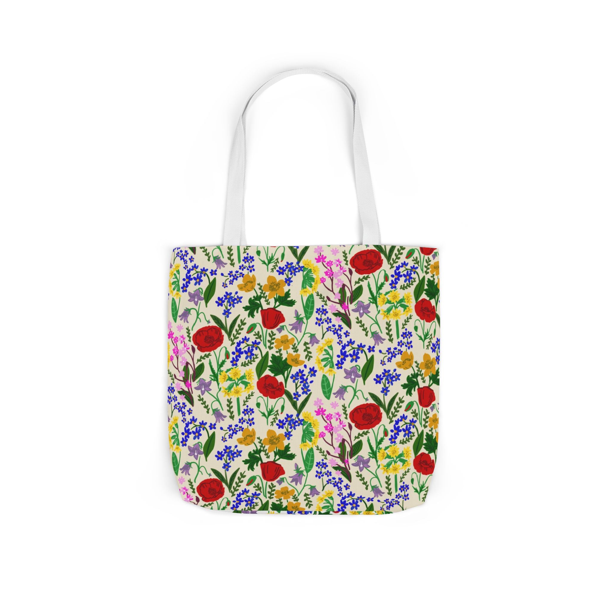 WENDIKO Canvas Tote Bag Cottage English Wildflower Floral