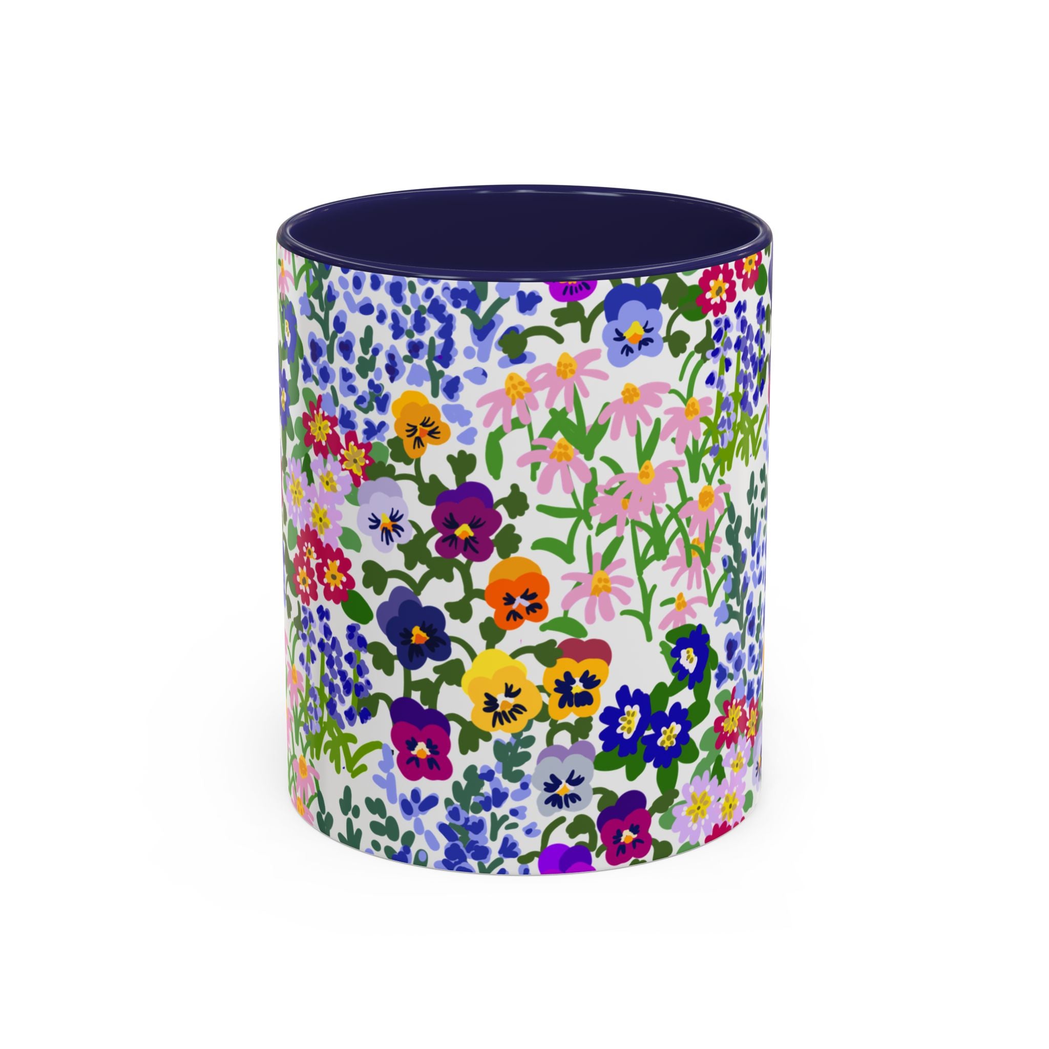 WENDIKO Floral Coffee Mug, Cottage Garden Ceramic Flower Print Tea Cup with Handle, Cute Gift for Women, Mom, or Tea Lovers.