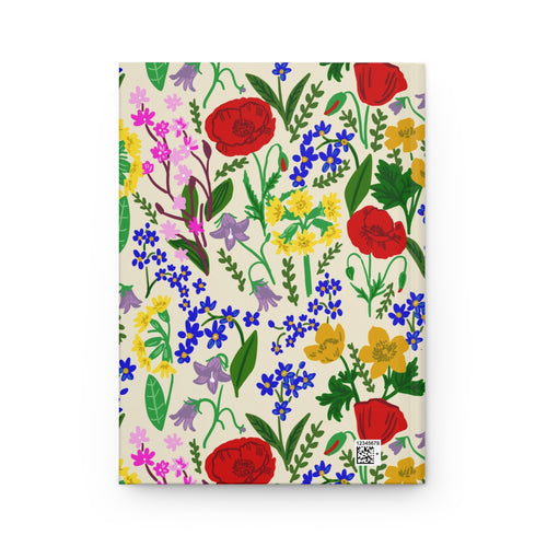 English Wildflower Hardcover Journal — Matte Notebook