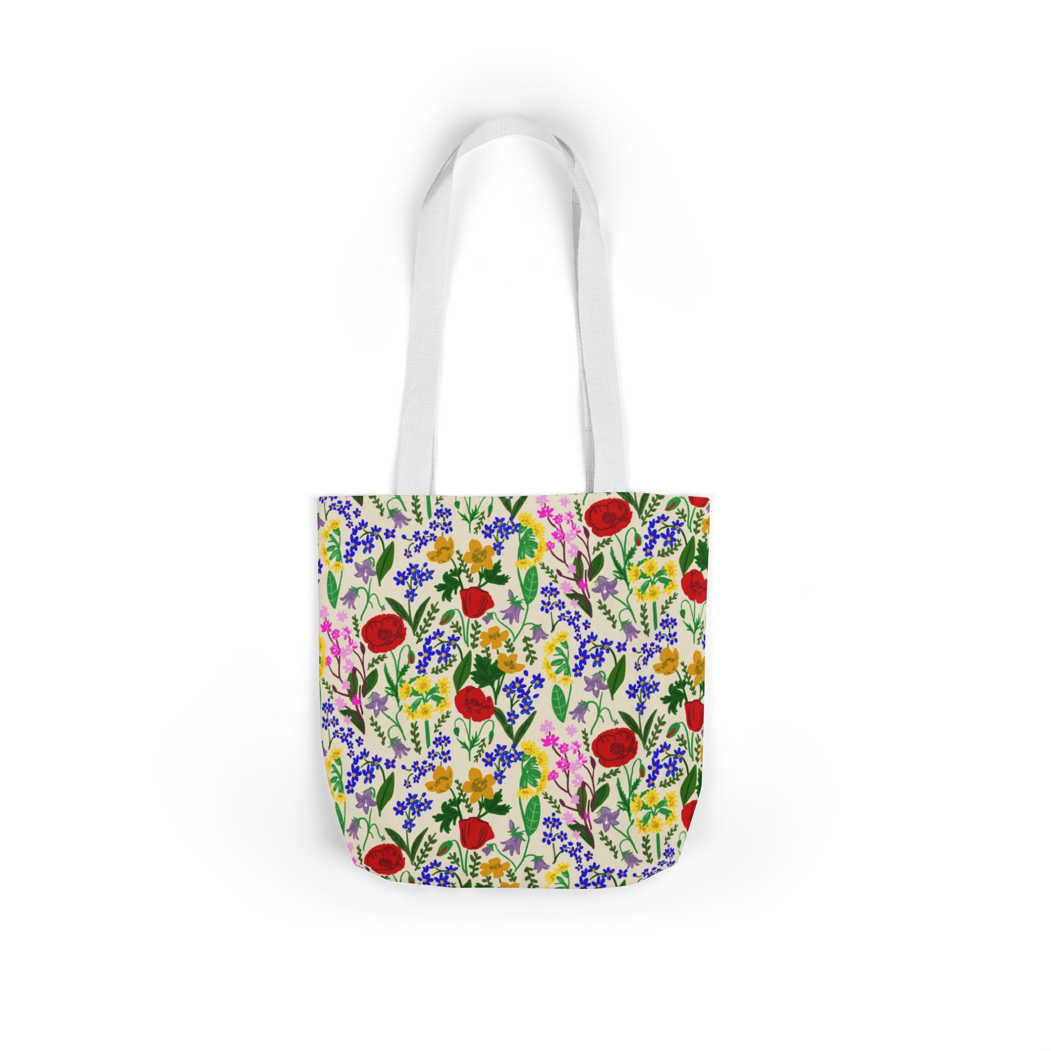 WENDIKO Canvas Tote Bag Cottage English Wildflower Floral
