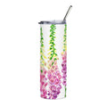 WENDIKO 20oz Floral Stainless Steel Tumbler - Colorful Fox glove Pattern, Insulated Travel Cup