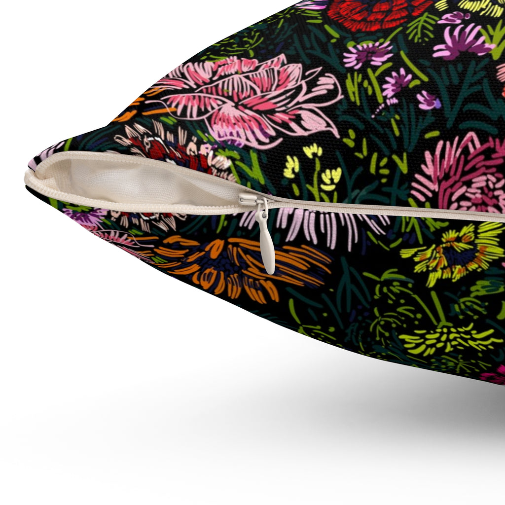 WENDIKO Winter Floral Square Pillow