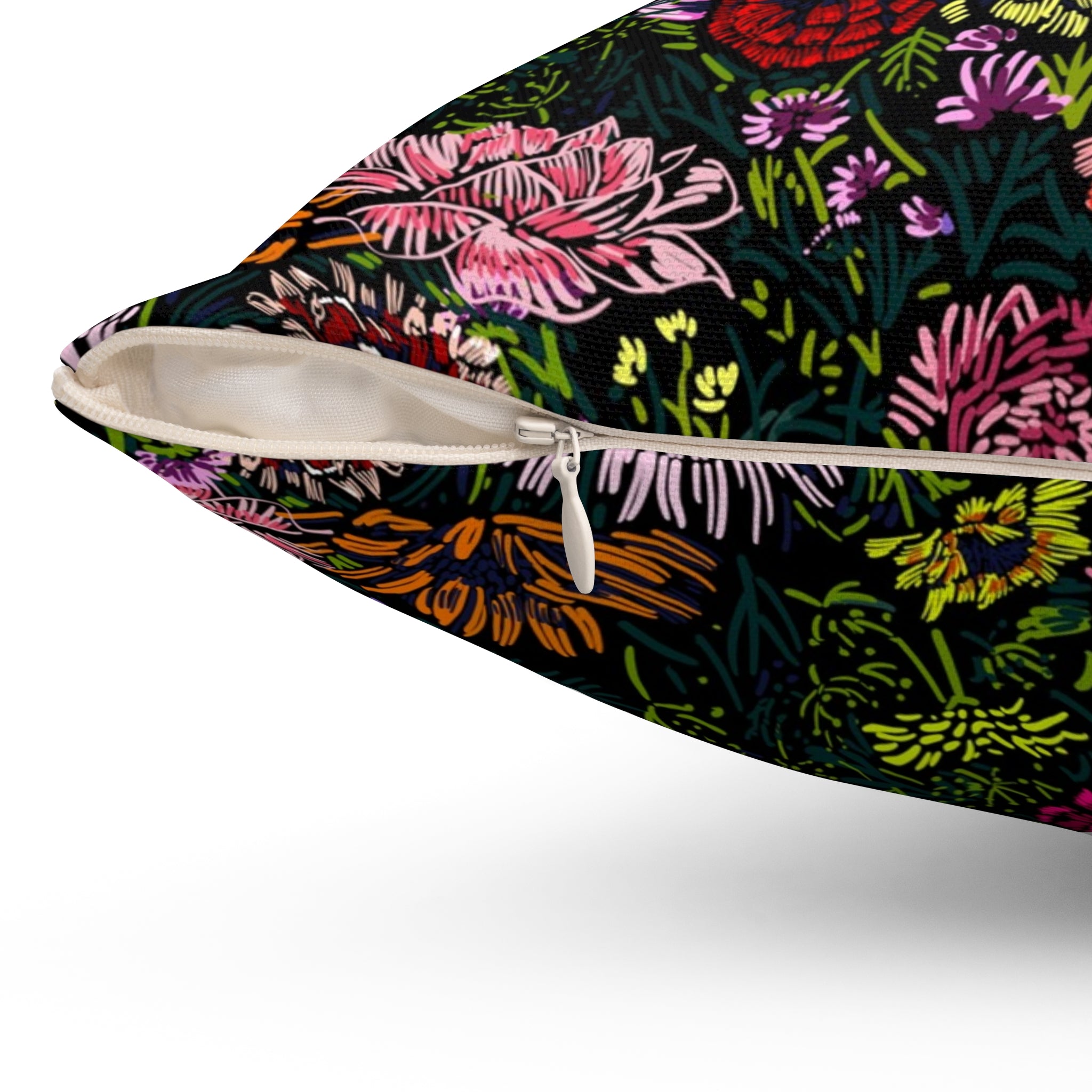 WENDIKO Winter Floral Square Pillow