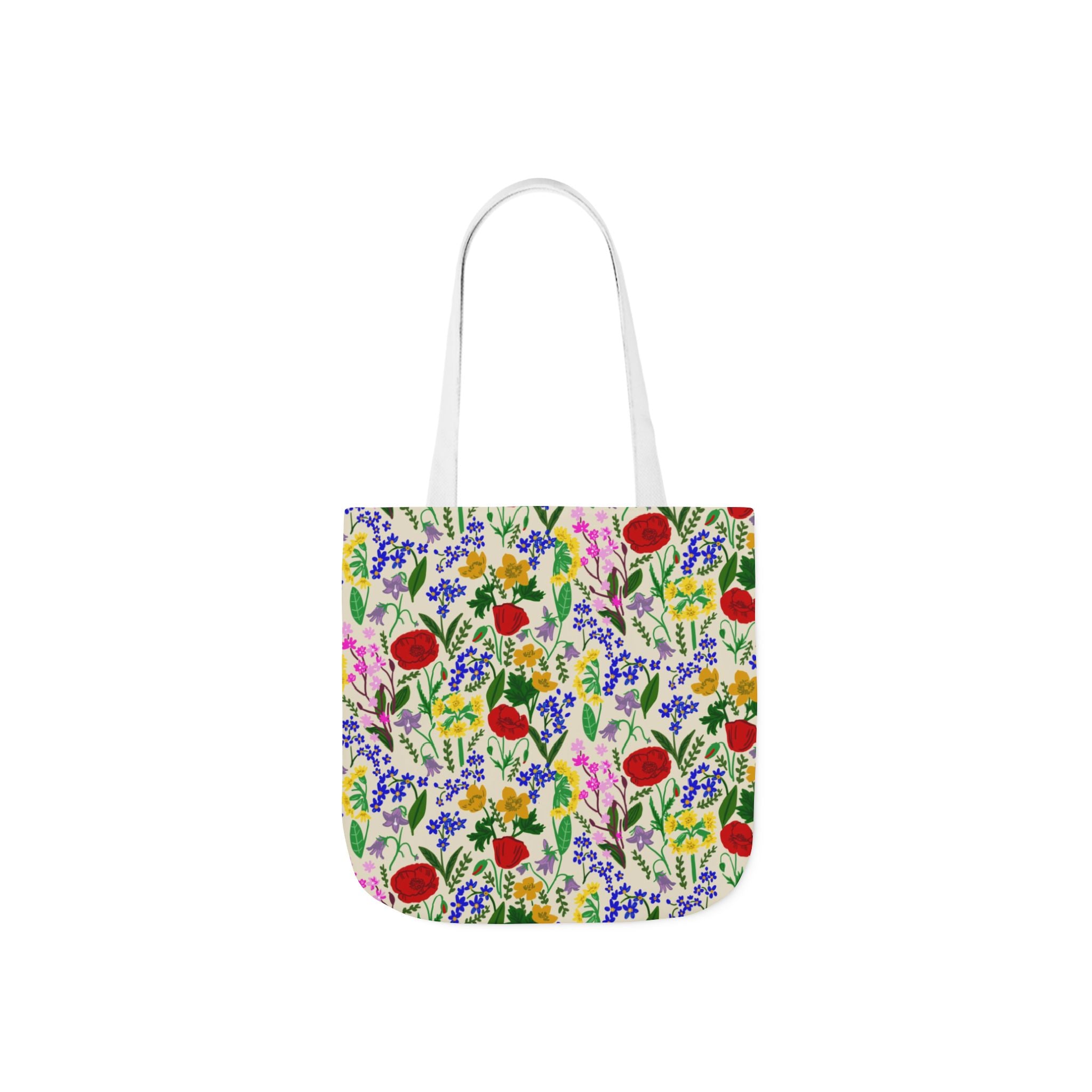 WENDIKO Canvas Tote Bag Cottage English Wildflower Floral