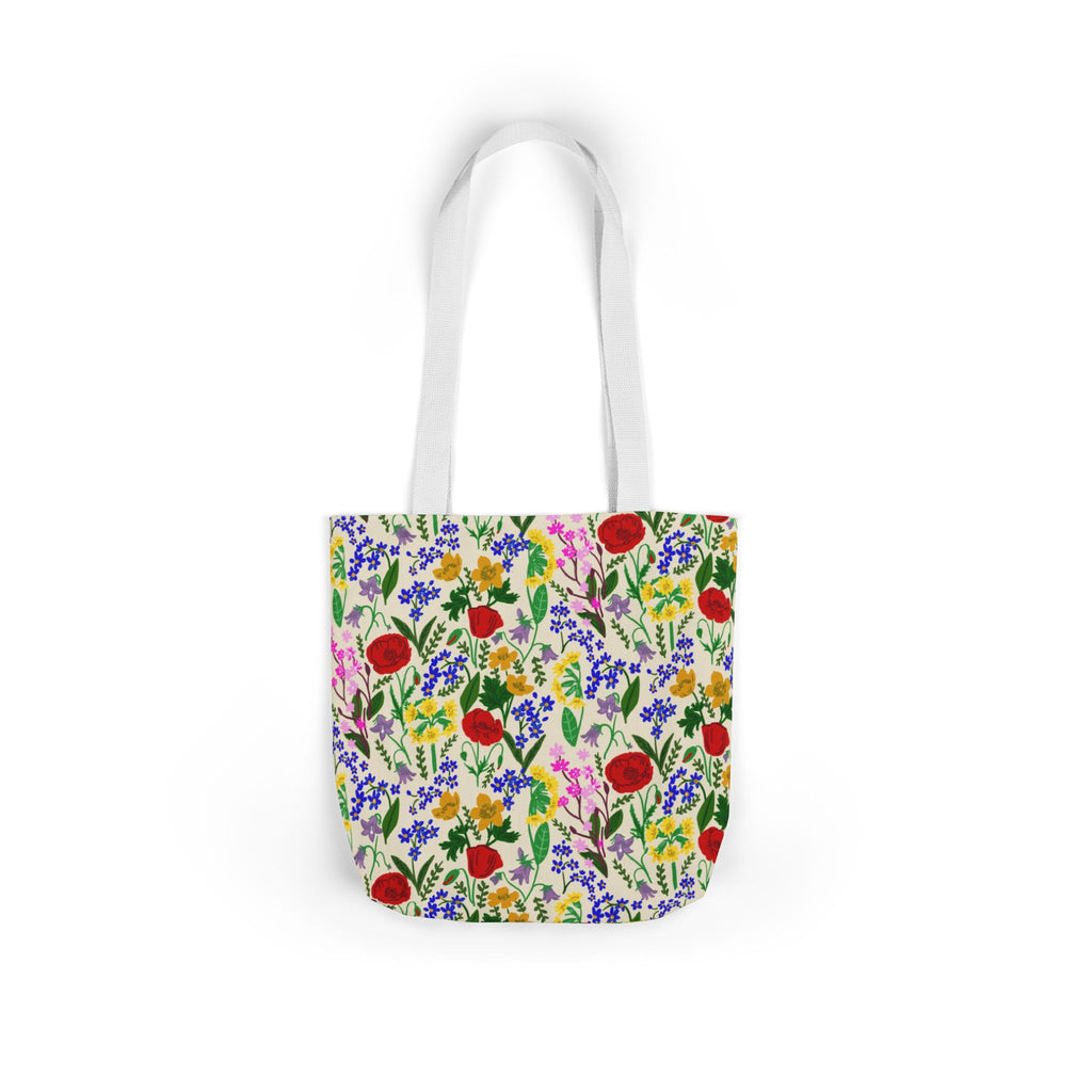 WENDIKO Canvas Tote Bag Cottage English Wildflower Floral