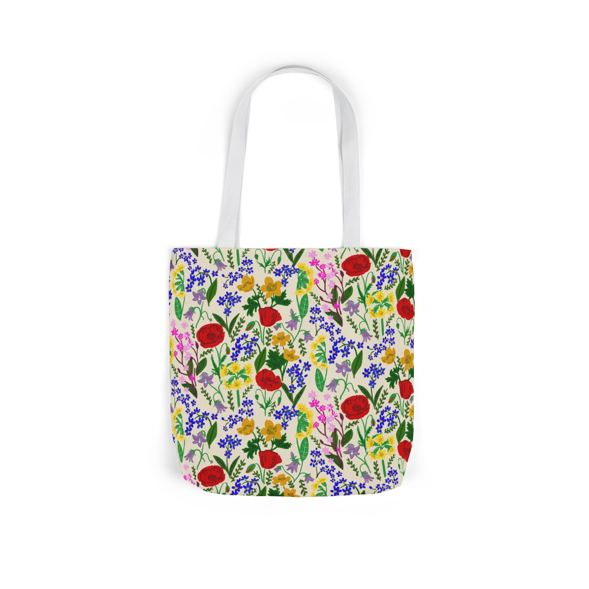 WENDIKO Canvas Tote Bag Cottage English Wildflower Floral