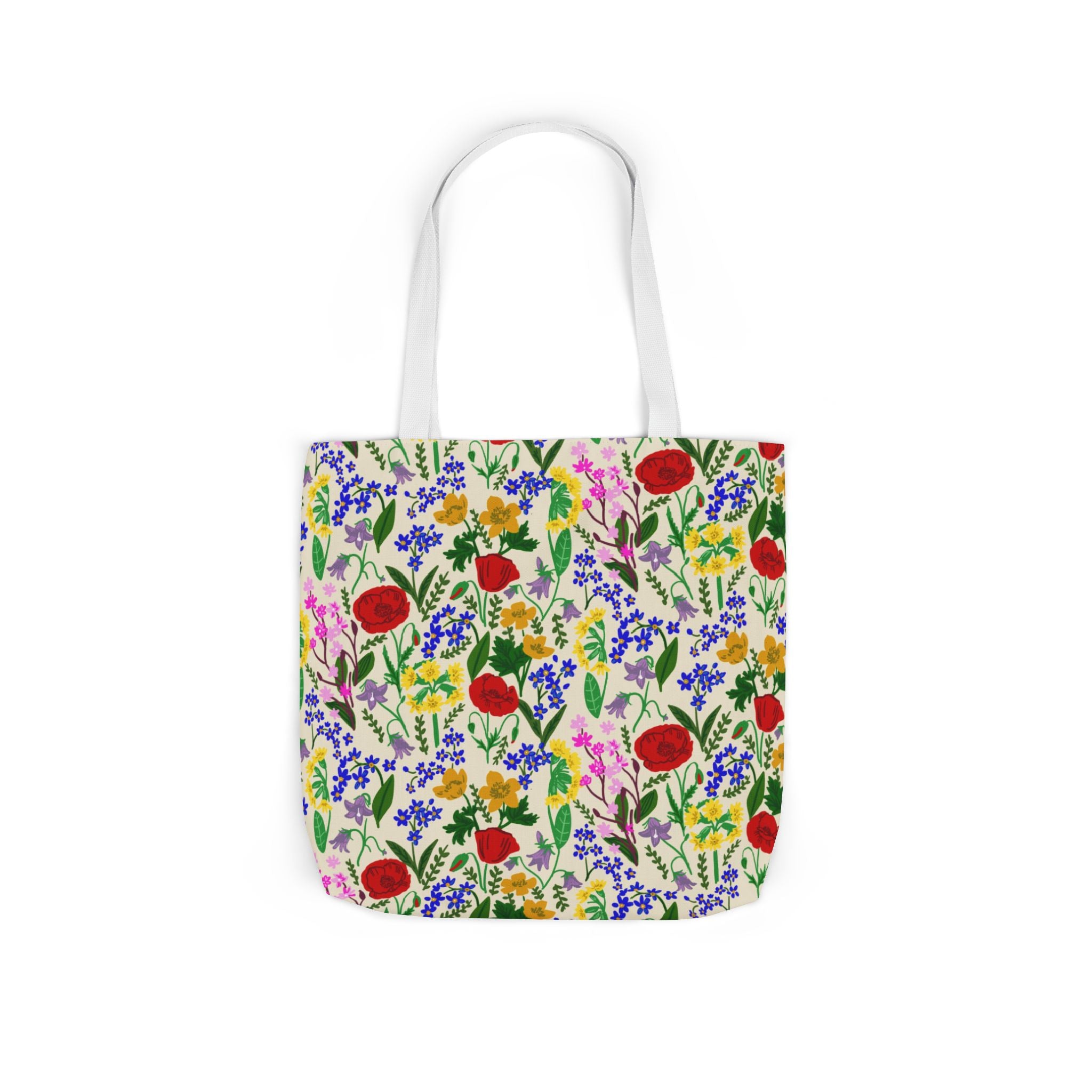 WENDIKO Canvas Tote Bag Cottage English Wildflower Floral